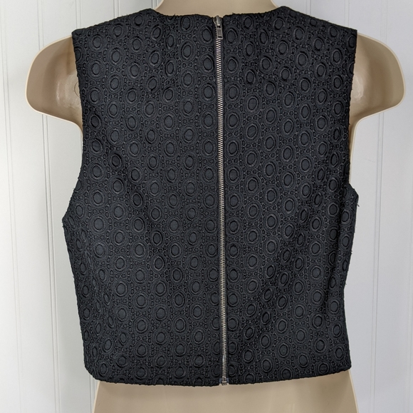 THEORY Yuranda Black Eyelet Tank Sz S - Picture 8 of 11